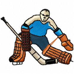 Hockey Embroidery Design 4